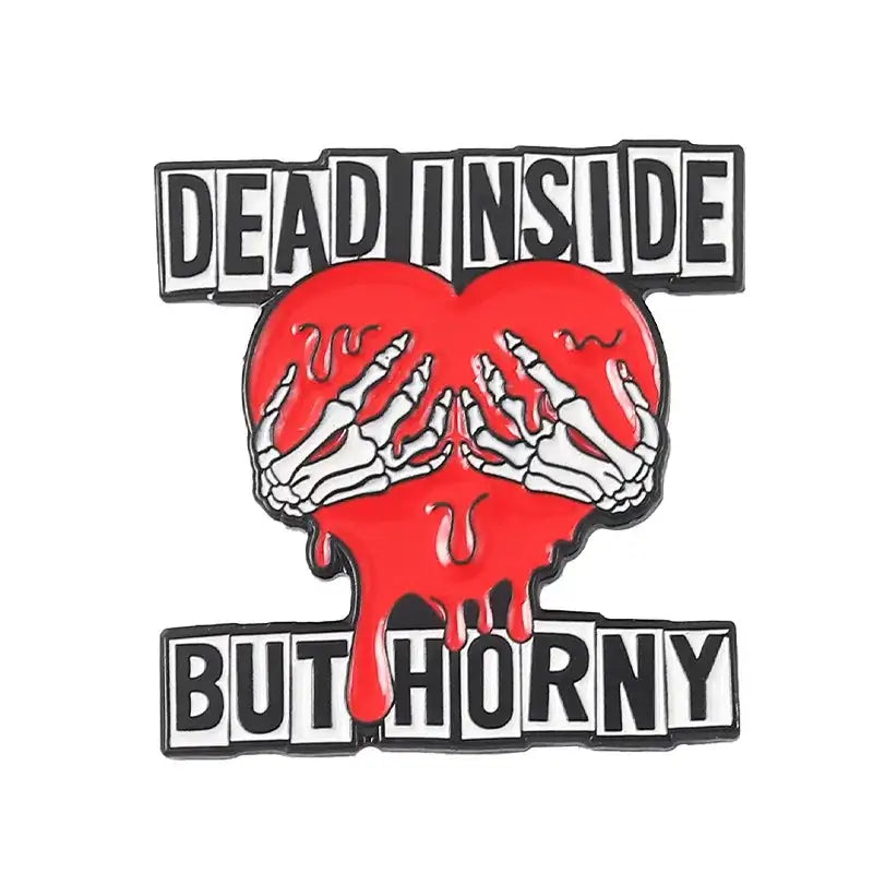 Punk Style Brooch Skull Rose Heart Brooch Halloween Cat Head Compass Wizard Hat Black Cat Alloy Brooches Enamel Badge Lapel Pins - Lootquake