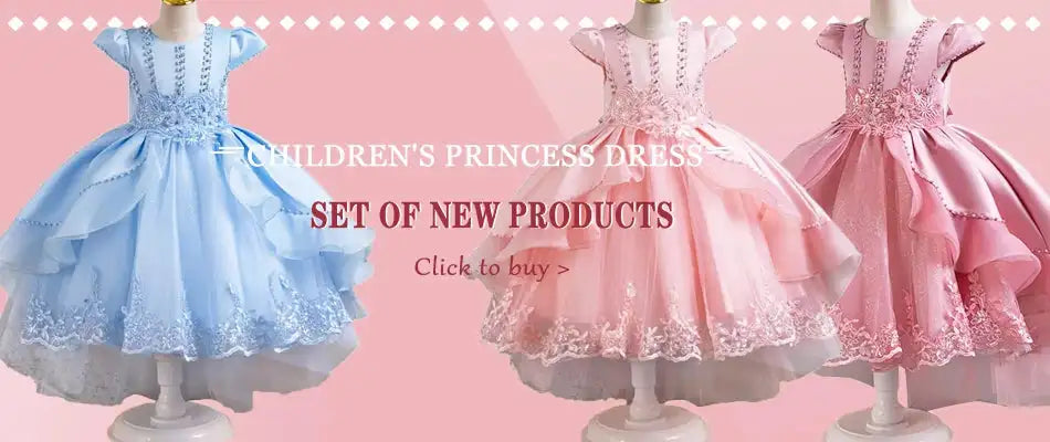 New Christmas Party Princess long dress children's dress children's gauze lace birthday party dinner ball big butterfly dress - Lootquake
