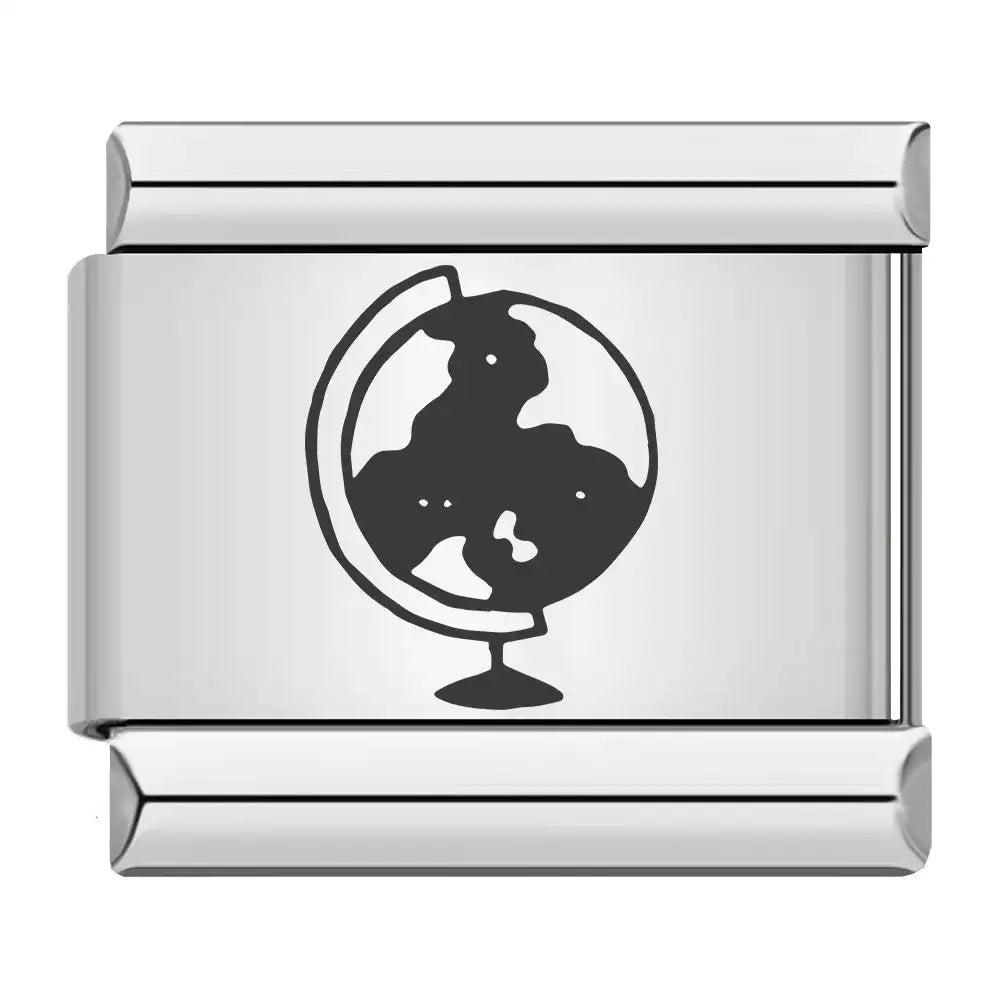 Italian Pendant Charm Bracelet DIY Modular Stainless Steel 9mm Sunrise Weather Vane Compass drift bottle Outdoor Adventure Gift - Lootquake