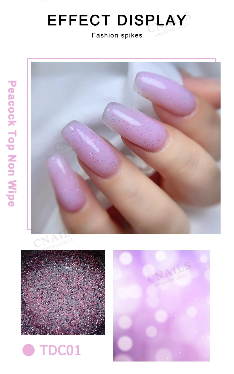 Esmalte de uñas CNails sin necesidad de limpiar, capa superior de gel transparente, capa base de gel, barniz de secado rápido, capa superior UV/LED, accesorios para decoración de uñas, esmalte de uñas mate