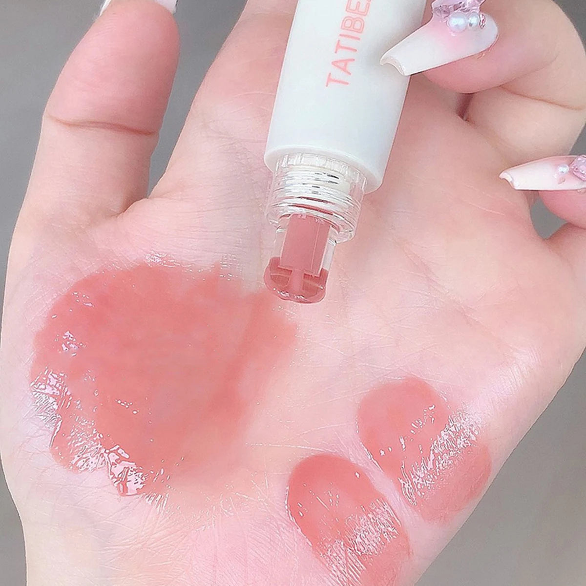 TATIBEAUTY Lip Jelly Essence Hydrating Lipstick Lip Gloss Lip Gloss Mirror Lip Gloss Lipstick Tender Pink Student Makeup