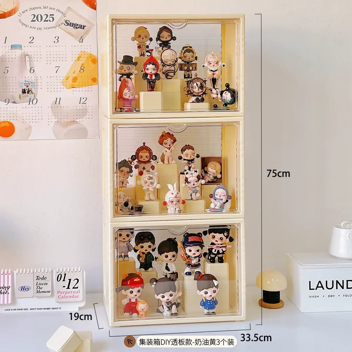Labubu Display Box Cabinet Box Dustproof And Moisture-Proof Blind Box Toy Doll Display Stand Transparent Acrylic Storage Box