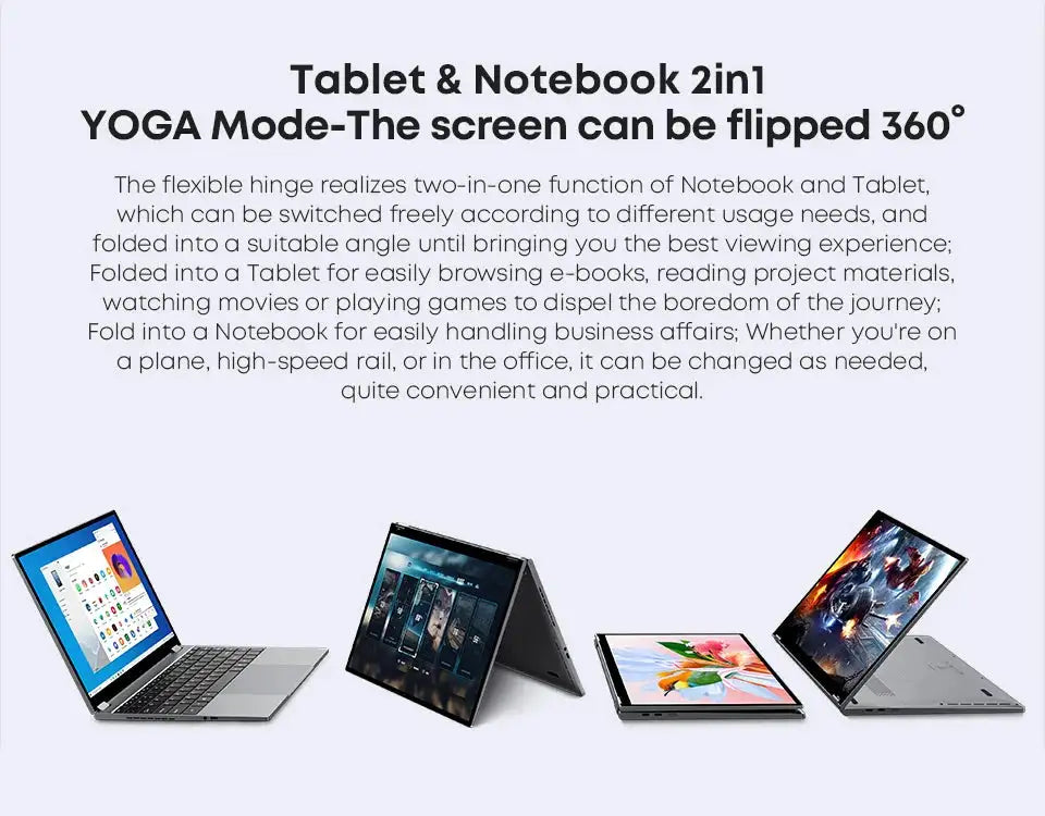 CHUWI FreeBook Laptop i3-1215U / N100 Processor 13.5" IPS Screen 2 In 1 Laptop Tablet PC 12GB RAM 512GB SSD Support Stylus - Lootquake