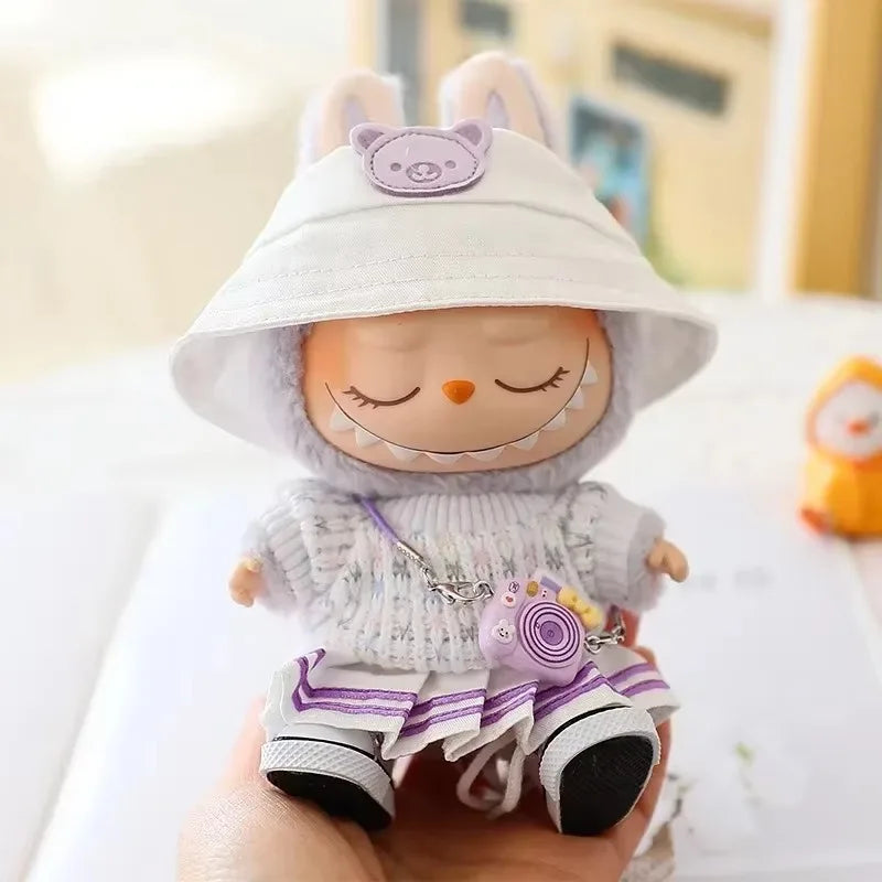 Labubu Ropa est utilisé pour l'ensemble de vêtements pour bébé Labubu, les vêtements Labubu Macaron JK jupe plissée appareil photo chaussure ensemble exquis