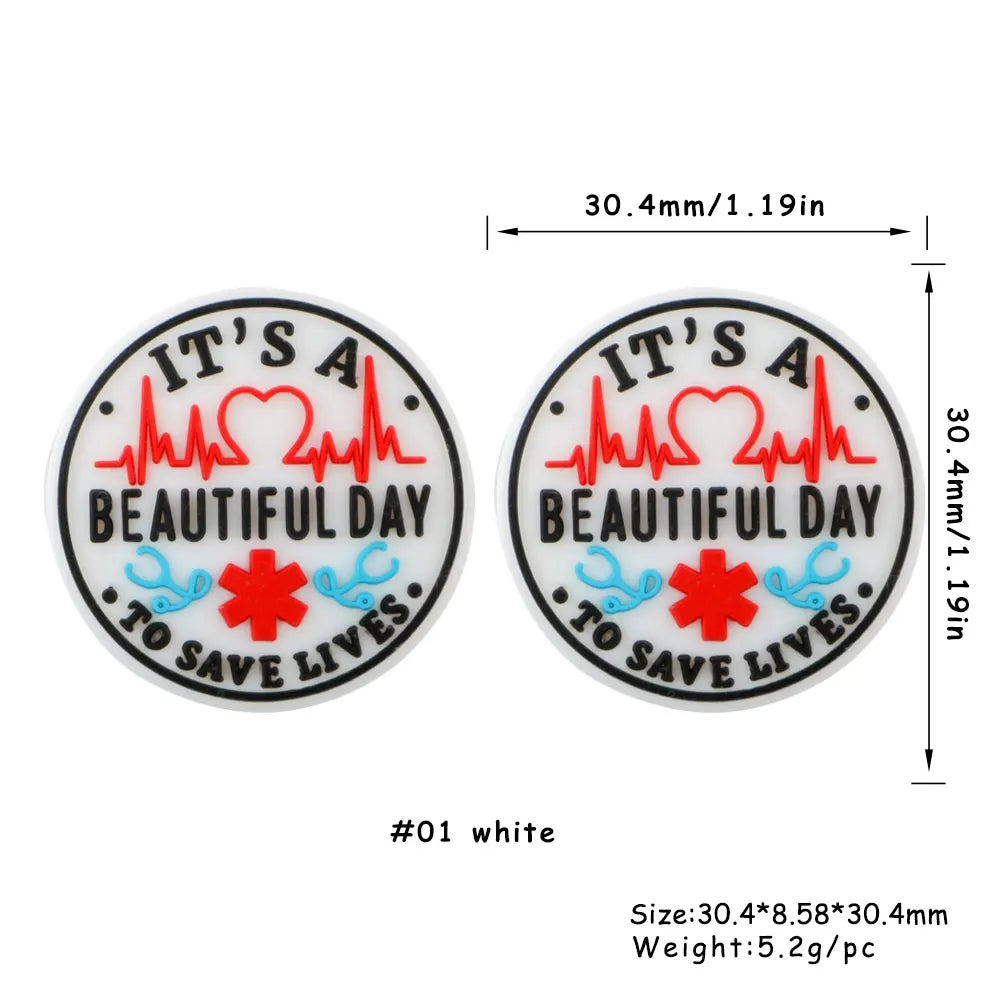 Kovict 5/10Pcs New Focal Silicone Beads Easter Series Bead For Jewelry Making DIY KeyChain Bracelet Necklace Pen Accessories