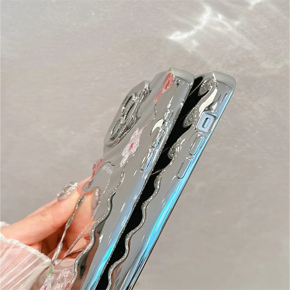 Curly Wave Make Up Mirror Phone Case