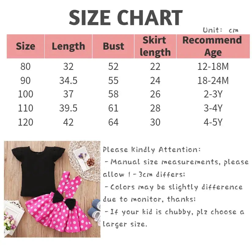Toddler 1-5 Year Old Girl Round Neck Flying Sleeve Top+Dot Bow Strap Skirt Piece Suitable for Travel and Travel Girl Summer Set - Lootquake