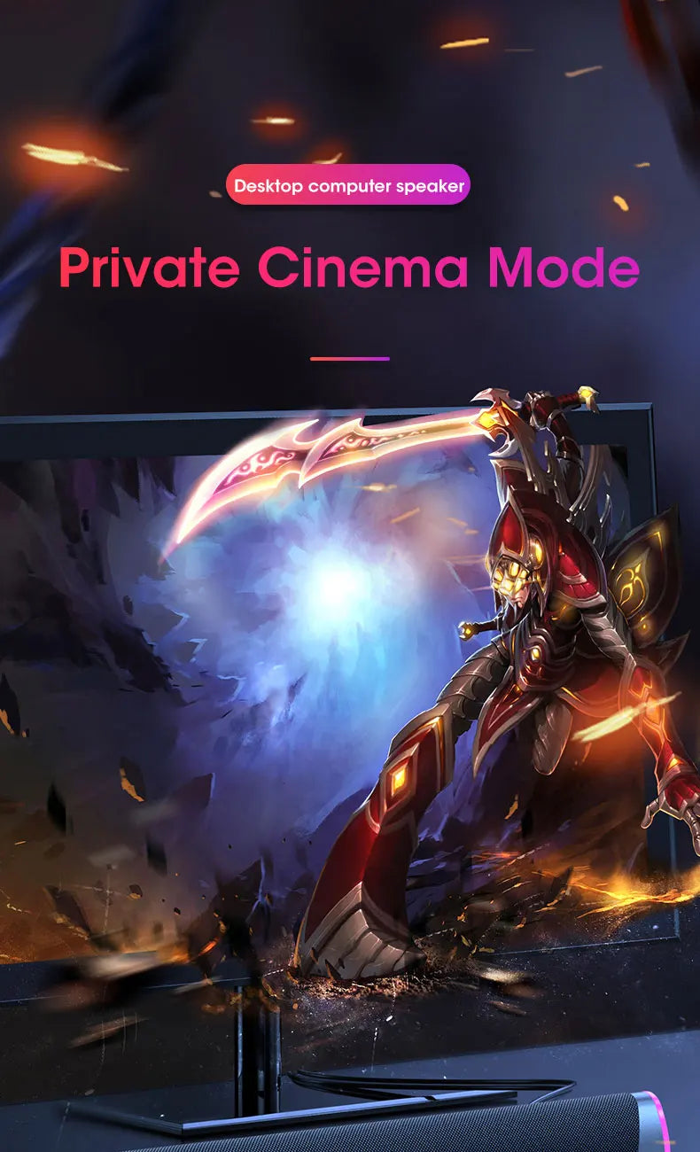 Altavoz Bluetooth inalámbrico, barra de sonido estéreo 4D, altavoces envolventes para el hogar, para portátil, proyector, reproductor de música de PC, entrada auxiliar de 3,5 mm, cable USB.