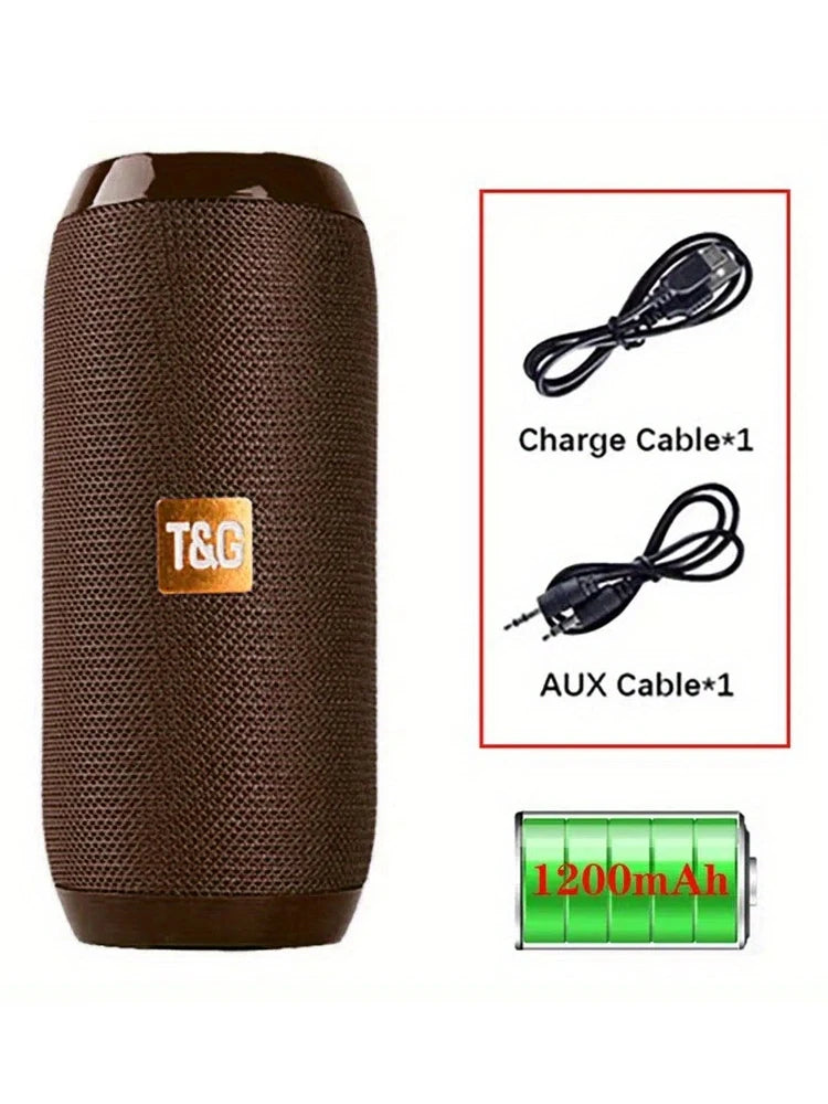 Altavoz Bluetooth portátil TG117 para exteriores, inalámbrico, con graves profundos, llamadas gratuitas, FM, tarjeta TF y unidad flash USB, compatible con teléfono móvil, tableta y TV.