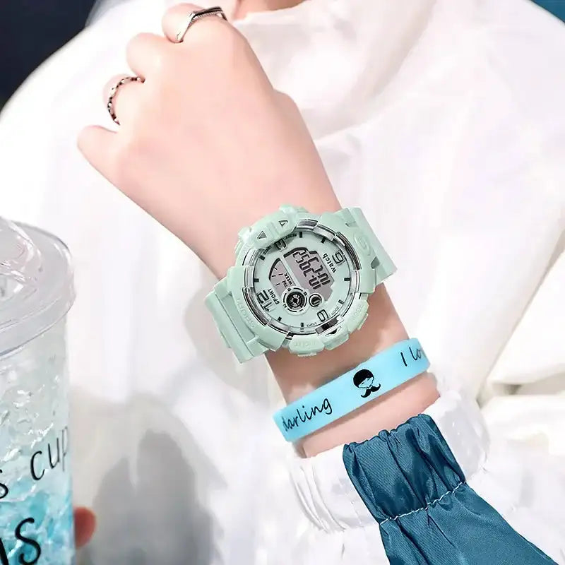 New Minimalist Student Sports Waterproof Electronic Watch Children Luminous Multifunctional Electronic Watches for Women and Men - Lootquake