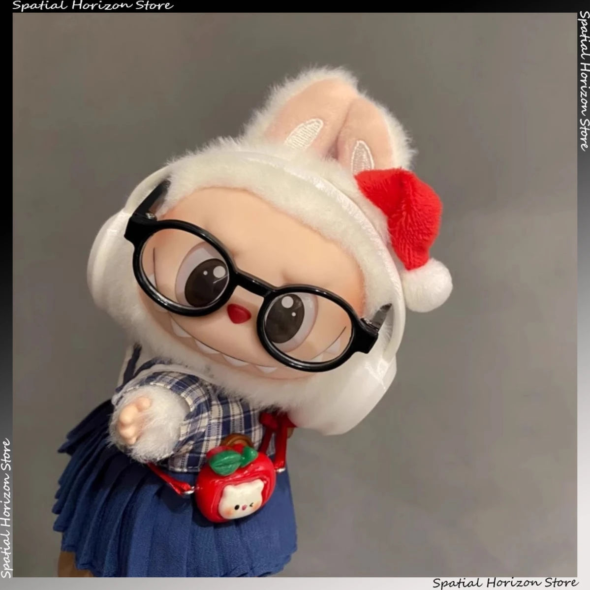 Casque Labubu mignon pour Labubu I II Mini peluche poupée casque décoration mode bricolage poupée accessoires cadeau