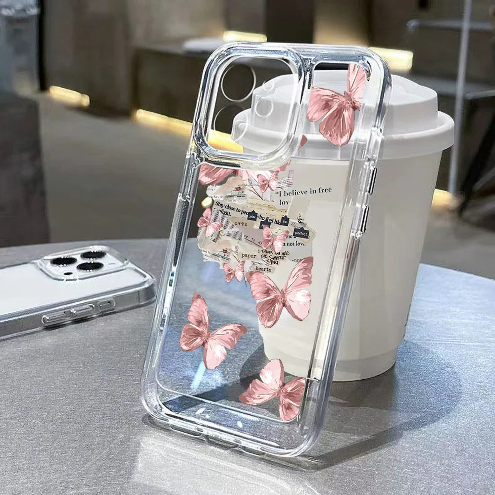 Funda para teléfono con pintura al óleo de flores moradas