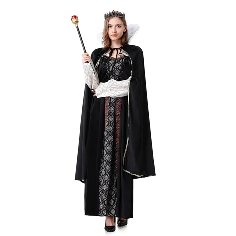 Halloween European Royal Retro Court King Queen Couple Cosplay Costume Christmas Medieval Renaissance Aristocratic Fancy Gown