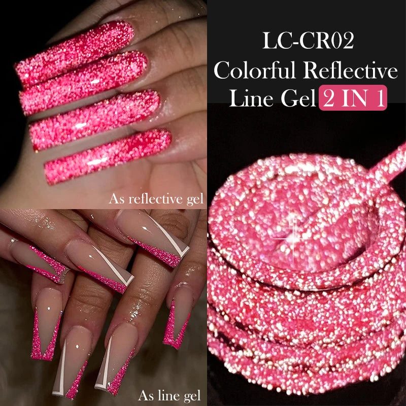 Esmalte de uñas en gel delineador LILYCUTE de 5 ml con efecto francés semipermanente UV LED.