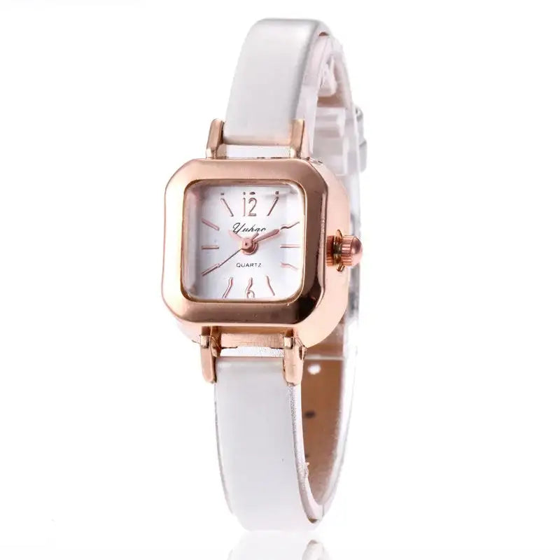 Women Watch Small Square Dial Thin Leather Strap Ladies Wristwatch Elegant Female Watches Casual Relogios Feminino Reloj - Lootquake