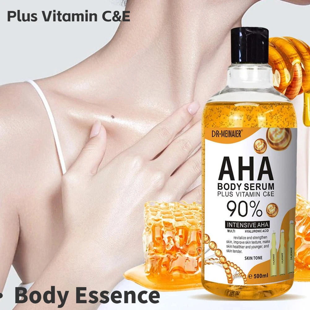 Crema corporal hidratante con nicotinamida y vitamina C de 500 ml. Antiedad, peeling, cuidado de la piel, aclaramiento.