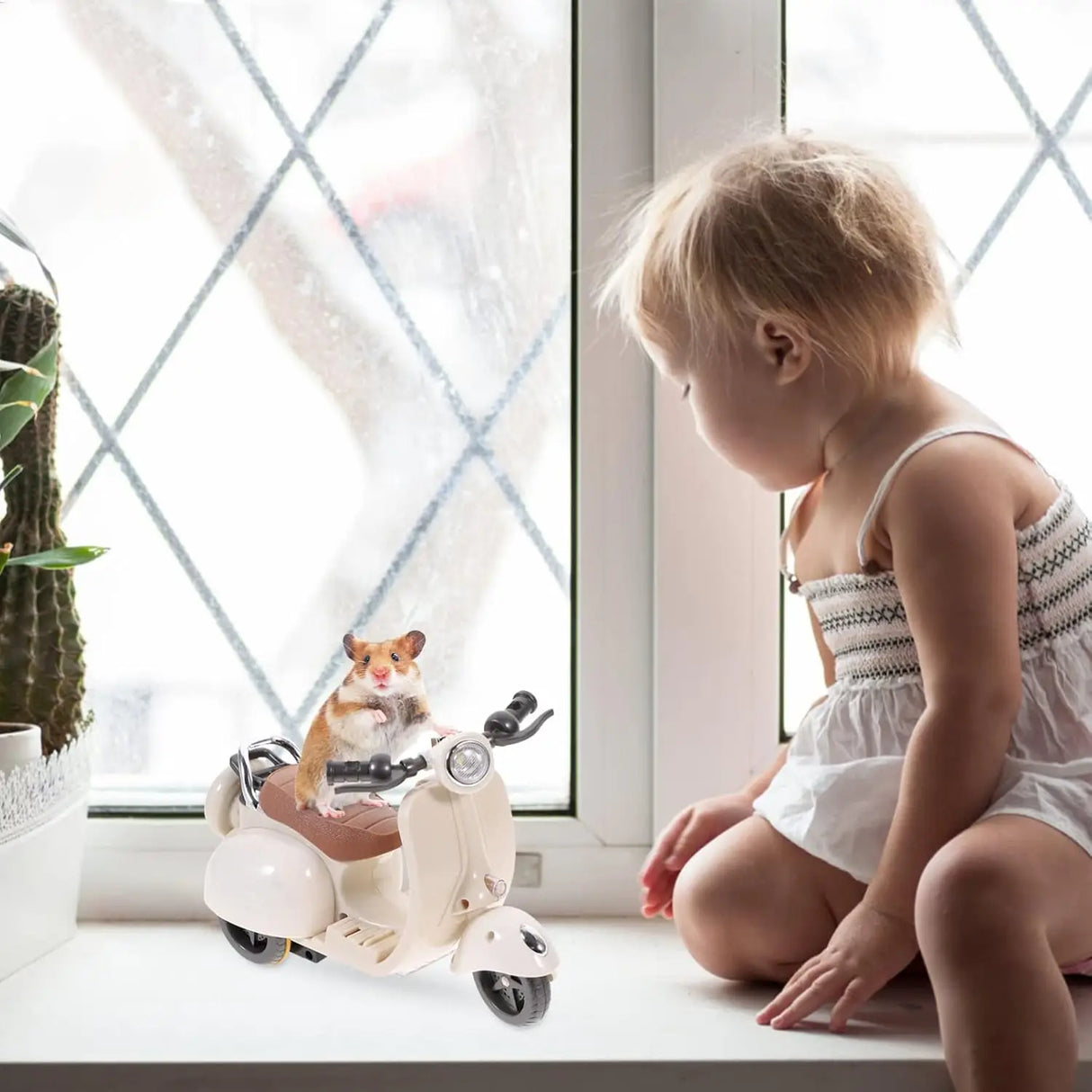 Mini moto électrique pour poupée Labubu, accessoires pour poupée Labubu, jouets amusants et mignons, avec lumières et musique, cadeau de Noël pour enfant à faire soi-même