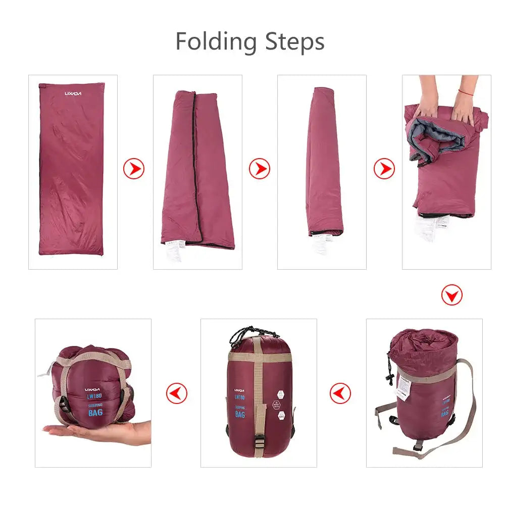 Saco de dormir portátil para exteriores Lixada de 190 x 75 cm, para acampar, viajar, senderismo, multifunción, ultraligero, 680 g, para mochileros.
