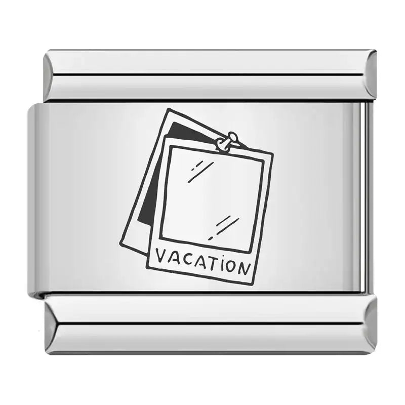 1pc New Designer Exploration Hotel Map Tent Charm Links Fit 9mm Bracelet Stainless Steel Jewelry DIY Making Bangle - Lootquake