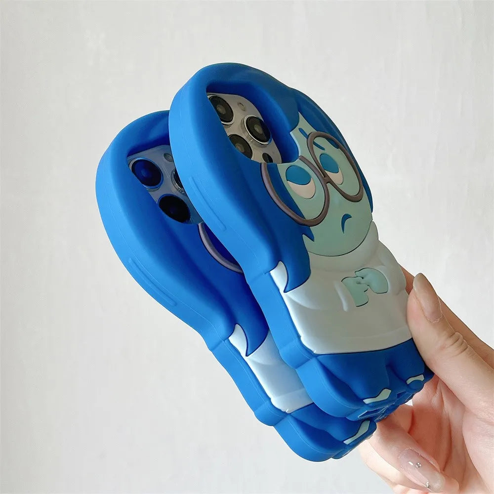 Kawaii Stereoscopic 3D Cartoon Sadness Phone Case