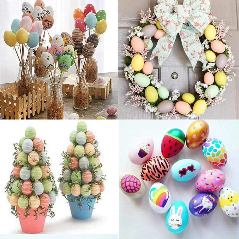 10/20pcs 5/7/9cm Easter Foam Egg Polystyrene Styrofoam Foam Egg Ball DIY Painting Bird Pigeon Eggs Eatser Party Decor Kids Favor - Lootquake