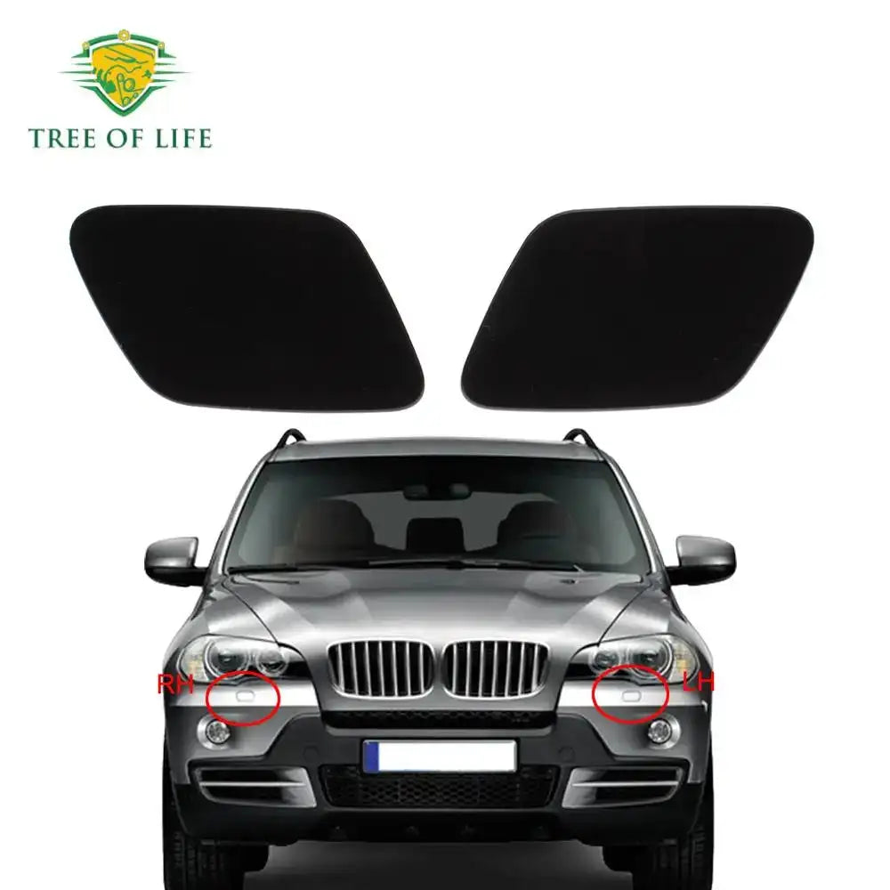 For BMW X5 E70 E72 2007 2008 2009 2010 2011 2012 2013 Unpainted Front Bumper Headlamp Washer Spray Nozzle Cover Jet Cap Lid - Lootquake