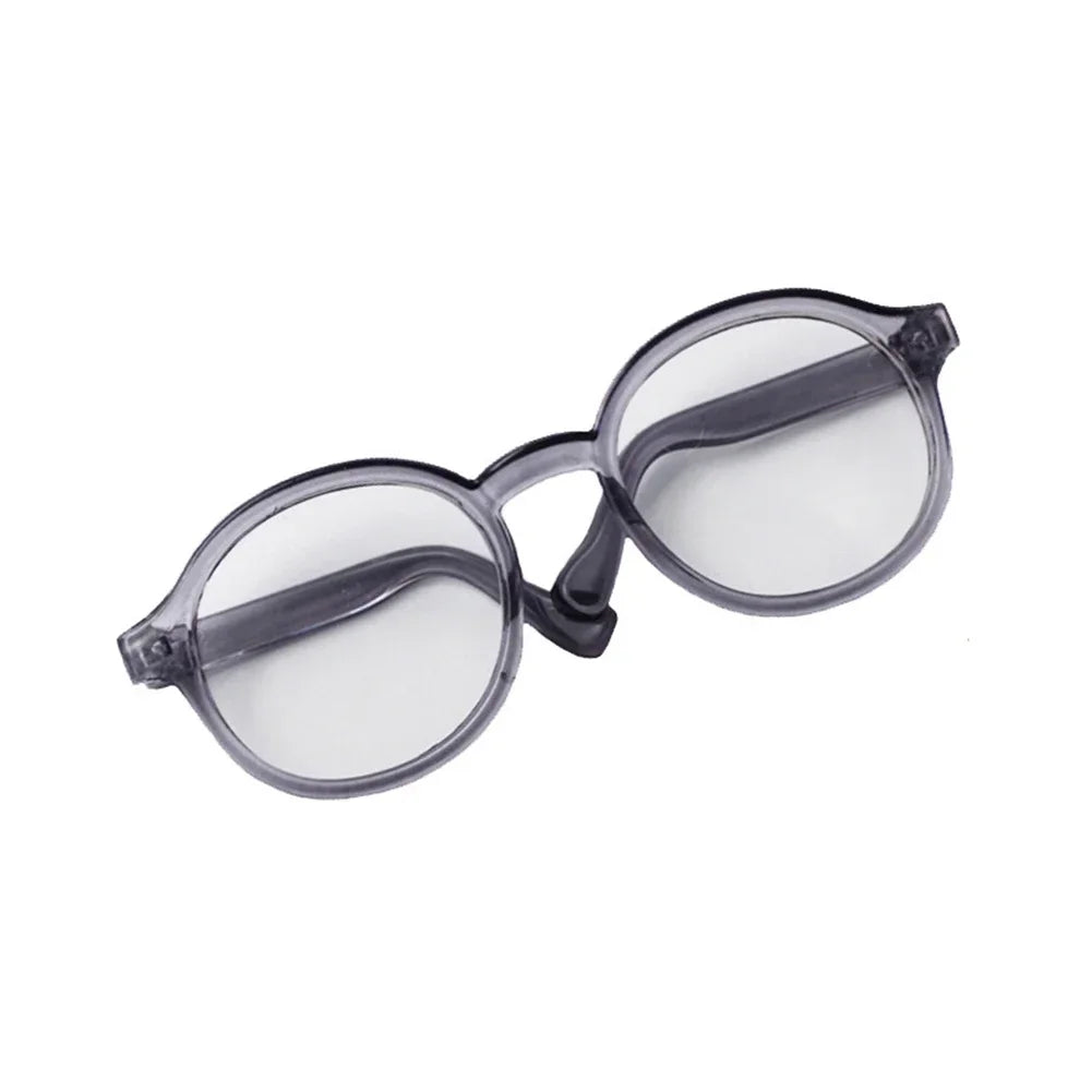 Labubu 6.5cm Transparent Plastic Glasses for 1/8 1/6 1/3 1/4 BJD for Labubu MSD SD Plush for EXO Doll Sunglasses