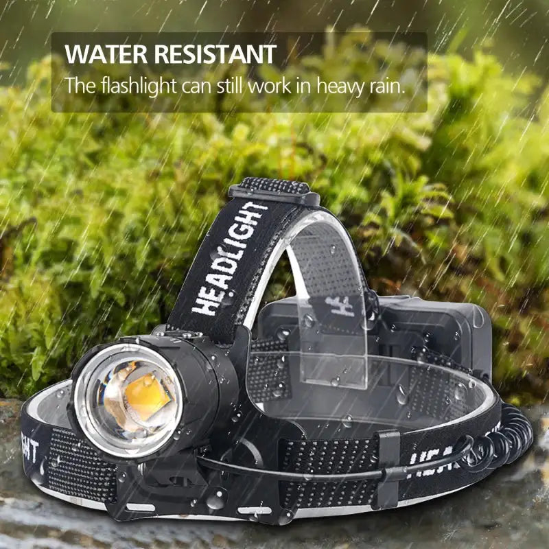 XHP70.2 Use 3*18650 batteries Led Headlamp XHP70 Most Powerful Yellow or White Led Headlight Fishing Camping ZOOM Torch - Lootquake