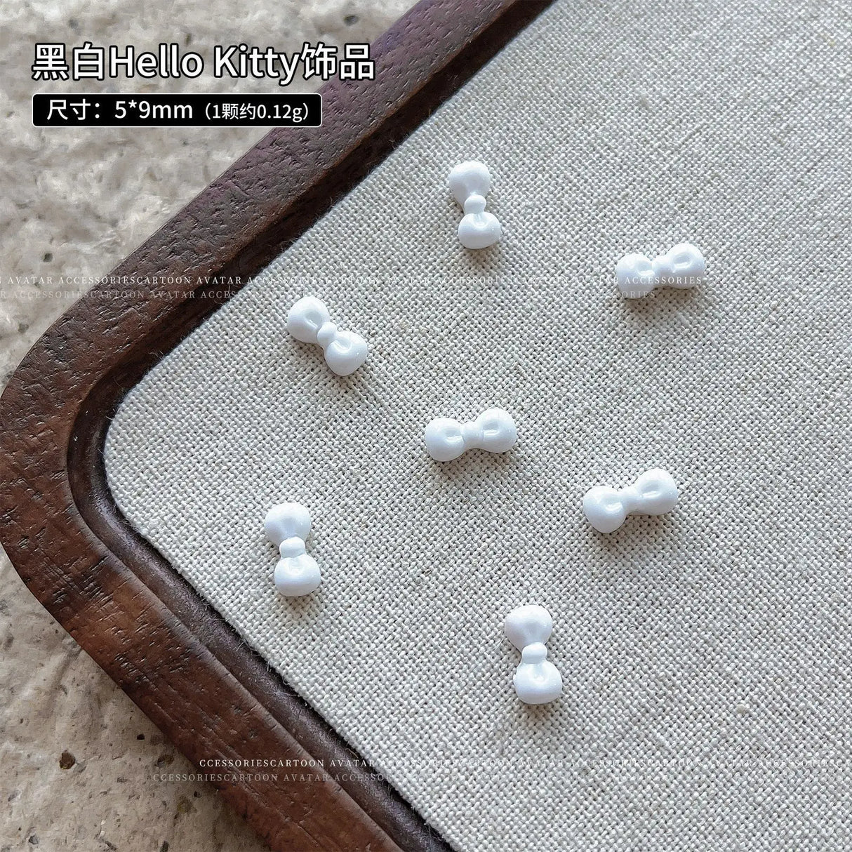 20Pcs Sanrioed Summer Beach Hello Kittys Nail Accessories Cartoon Black Skin Resin Charms Diy Girl Gift Nail Decoration - Lootquake