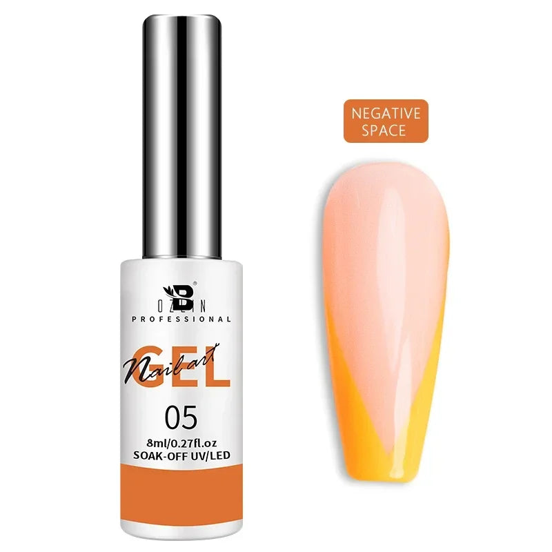 Esmalte de uñas en gel semipermanente, efecto espejo metálico, cromado, superbrillante, francés, UV LED, 5 ml, dorado y plateado.