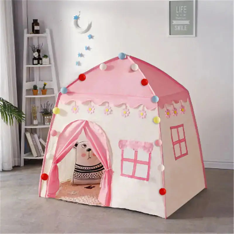 Children's Tent Indoor Outdoor Games Garden Tipi Princess Castle Folding Cubby Toys Tents Enfant Room House Teepee Playhouse - Lootquake