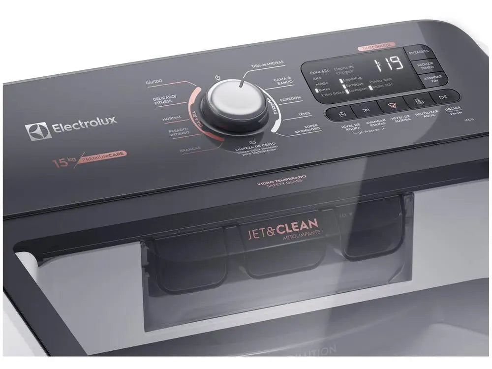 Lave-linge Electrolux 15 kg, panier inox, 11 programmes de lavage blanc premium, Care LEC15 - 220 V