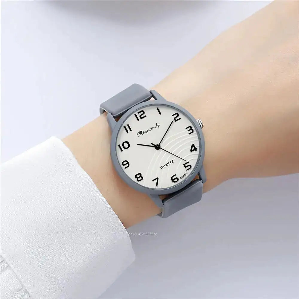 Fashion Lady Hot Sales Watches Leisure Grey Digital Simple Women Quartz Watch Sports Silicone Strap Ladies Clock Wristwatches - Lootquake