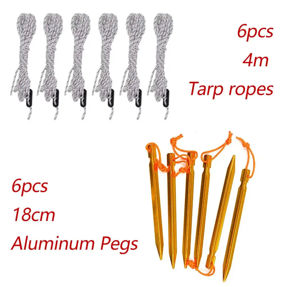 4x3m 3x3m Awning Waterproof Tarp Tent Shade Ultralight Garden Canopy Sunshade Outdoor Camping Hammock Rain Fly Beach Sun Shelter - Lootquake