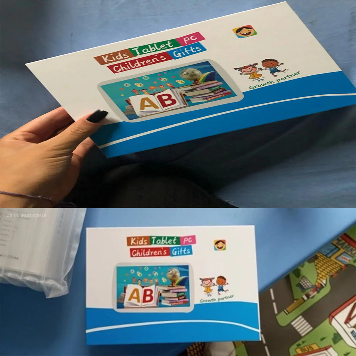 Tablette enfant BDF 7 pouces Google Learning Education Games Quad Core 4 Go RAM 64 Go ROM WiFi Bluetooth Double caméra