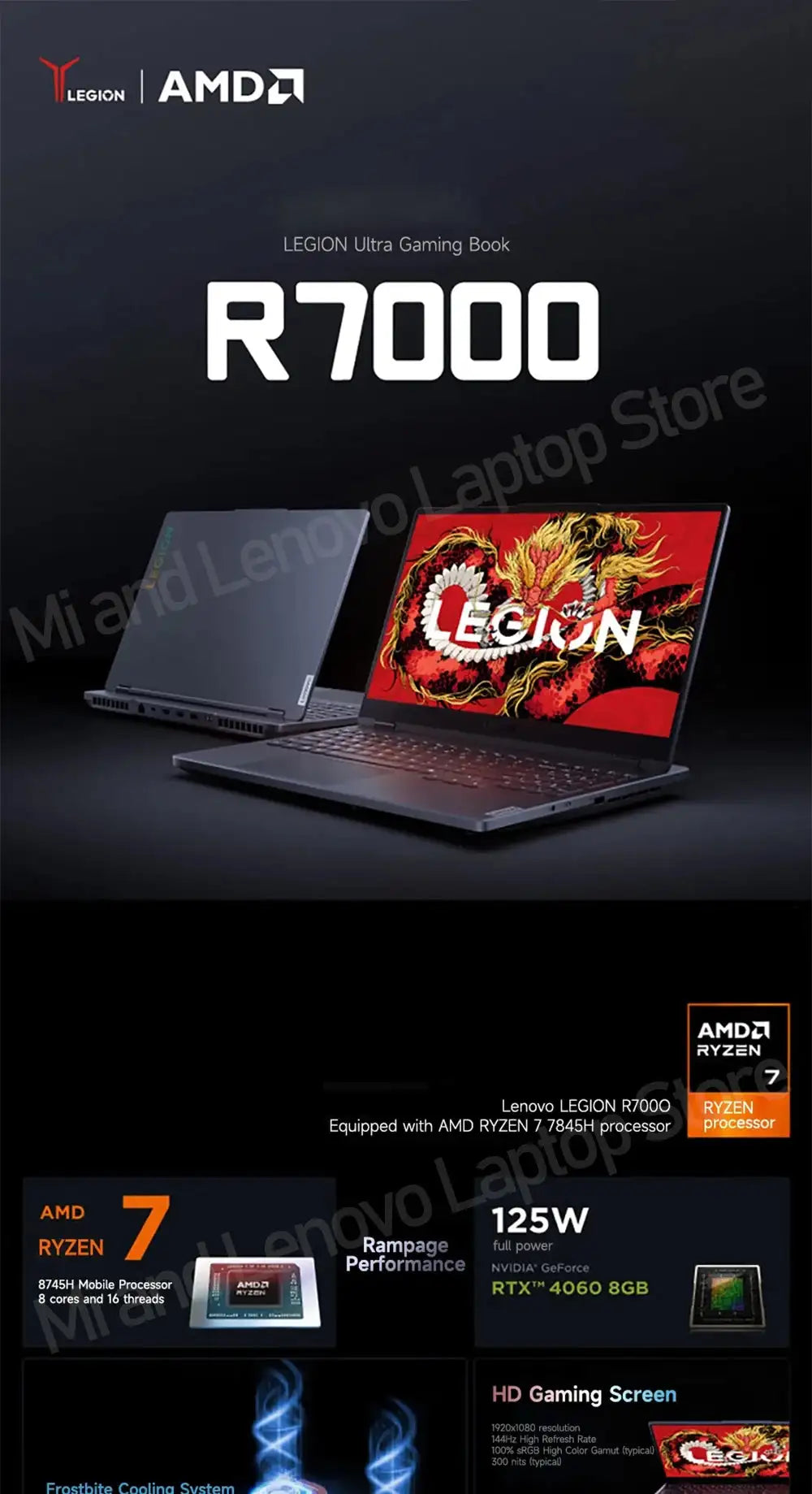 Lenovo Legion R7000 2024 R7 8745H RTX 4060 144Hz 16inch Game - Lootquake