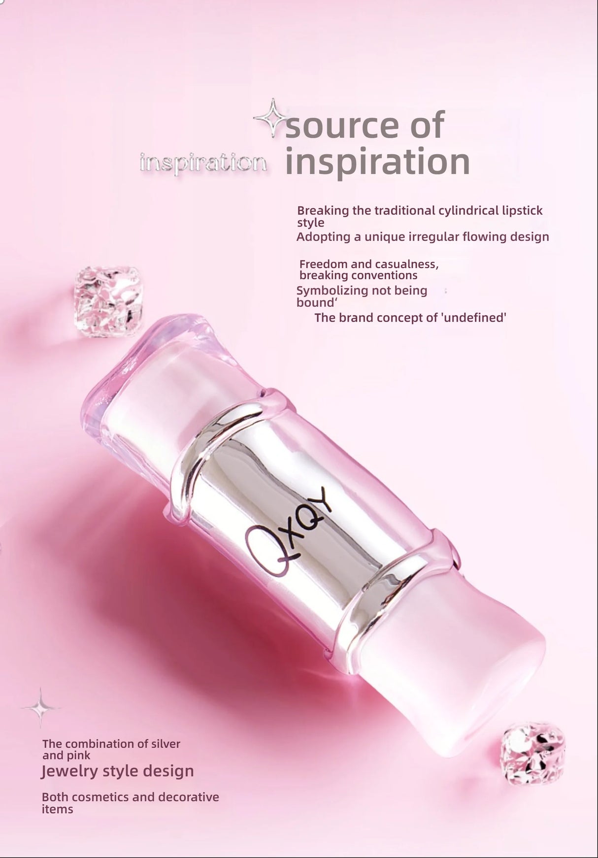 QXQY GLOSSY JELLY LIPSTICK - Brillant à lèvres effet miroir, hydratant et longue tenue, brillant à lèvres nude pour des lèvres pulpeuses et éclatantes (sans maquillage)