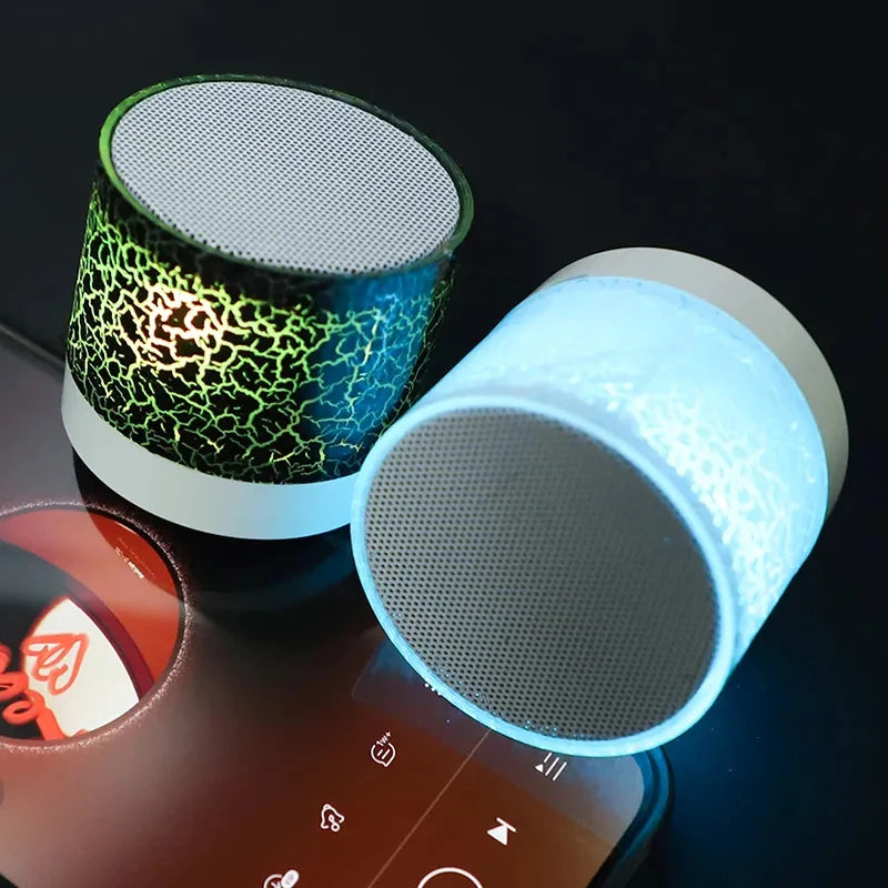 Mini altavoz Bluetooth inalámbrico con LED, tarjeta TF, subwoofer USB, sonido MP3 portátil, altavoz inalámbrico para teléfono inteligente