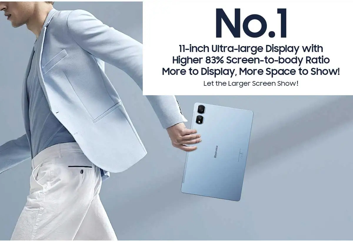 Tablette PC Blackview Tab 16 Pro 11'' FHD+ T616 Octa Core 24 Go (8+16) RAM 256 Go ROM 7700 mAh 4G Tablettes Android 14