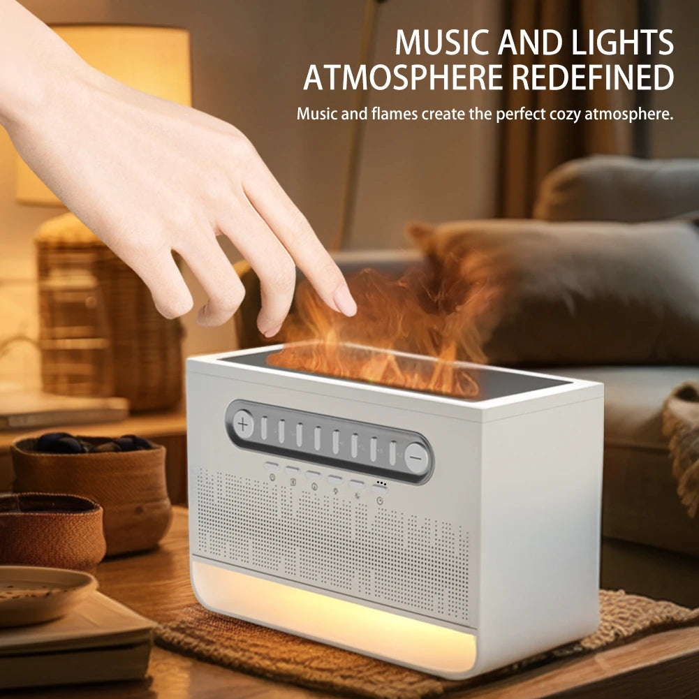 Altavoz Bluetooth 4 en 1 con LED de ruido blanco, ayuda para dormir con ruido blanco, luz nocturna con 8 sonidos de la naturaleza, humidificador de aromaterapia
