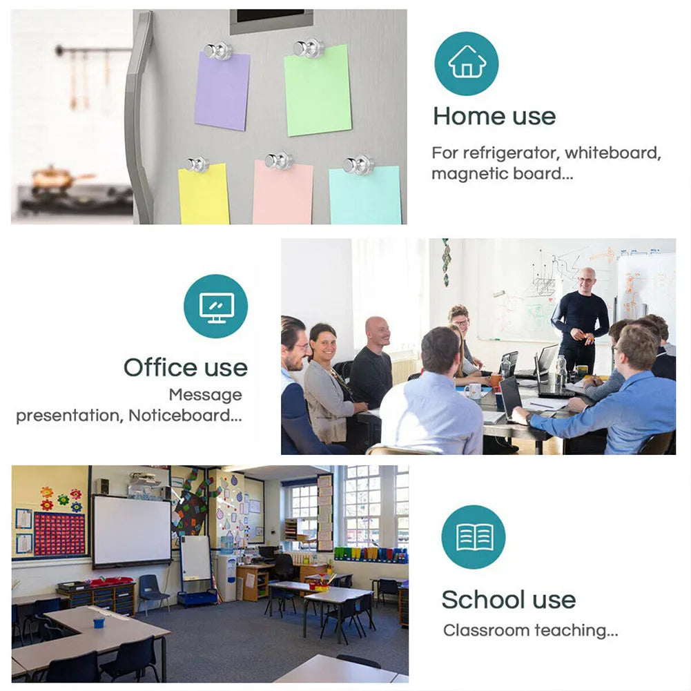 10/20 imanes de neodimio para tableros magnéticos, imanes cónicos superfuertes para nevera, herramientas de almacenamiento para el hogar.