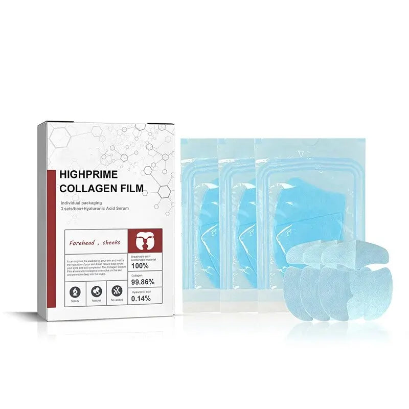 Membrana de colágeno que aclara arrugas, bolsas y ojeras, reafirma la piel y rejuvenece los ojos, dándole volumen e hidratación.