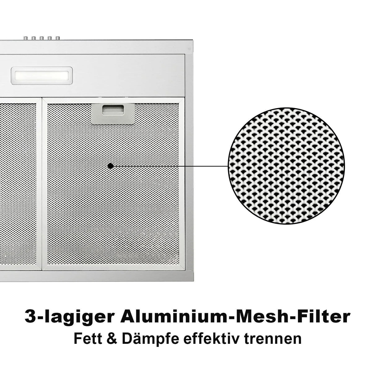 Hotte aspirante à LED TopStrong 60 cm à recirculation d'air sous meuble EUTF2360
