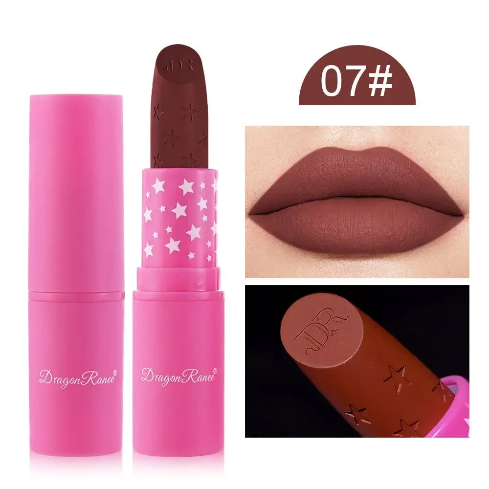 9 Colors Velvet Matte Lipsticks Pencil Waterproof Long Lasting Sexy Nude Pink Lip Stick Non-Stick Cup Makeup Lip Tint Cosmetics