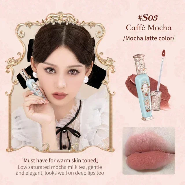 Flower Knows Strawberry Rococo Series Cloud Lip Cream Gloss à lèvres longue tenue Velvet Lip Tint Rouge à lèvres pour femmes Cosmétique