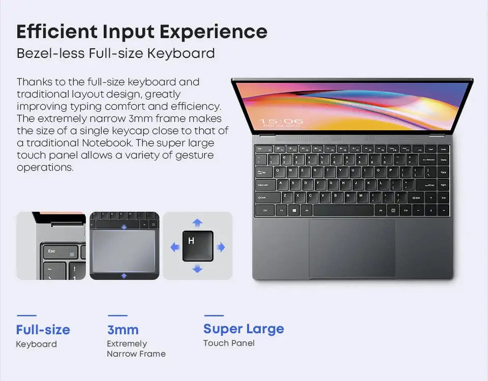 CHUWI FreeBook Laptop i3-1215U / N100 Processor 13.5" IPS Screen 2 In 1 Laptop Tablet PC 12GB RAM 512GB SSD Support Stylus - Lootquake