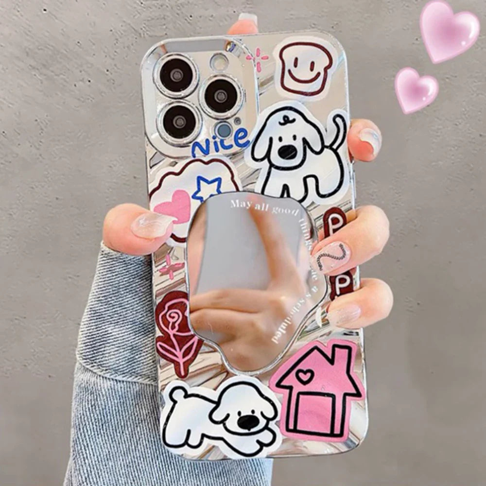 Bonita funda para teléfono con lazo de corazón