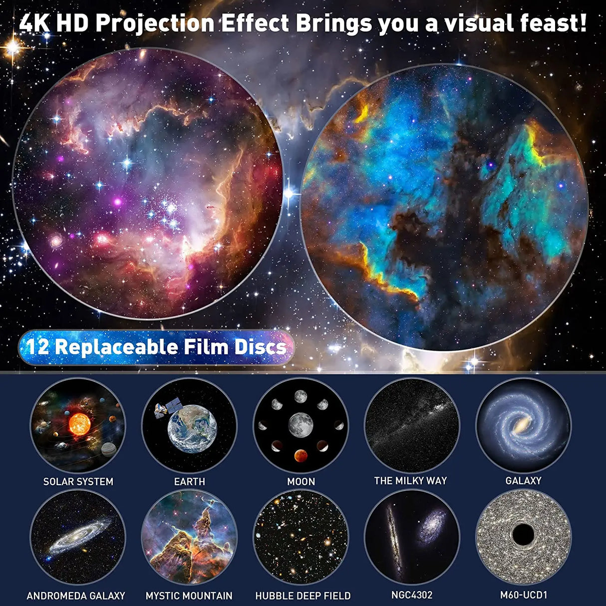 13 in 1 Star Projector, Planetarium Galaxy Projector for Bedroom, Aurora Projector, Night Light Projector for Kids Adults