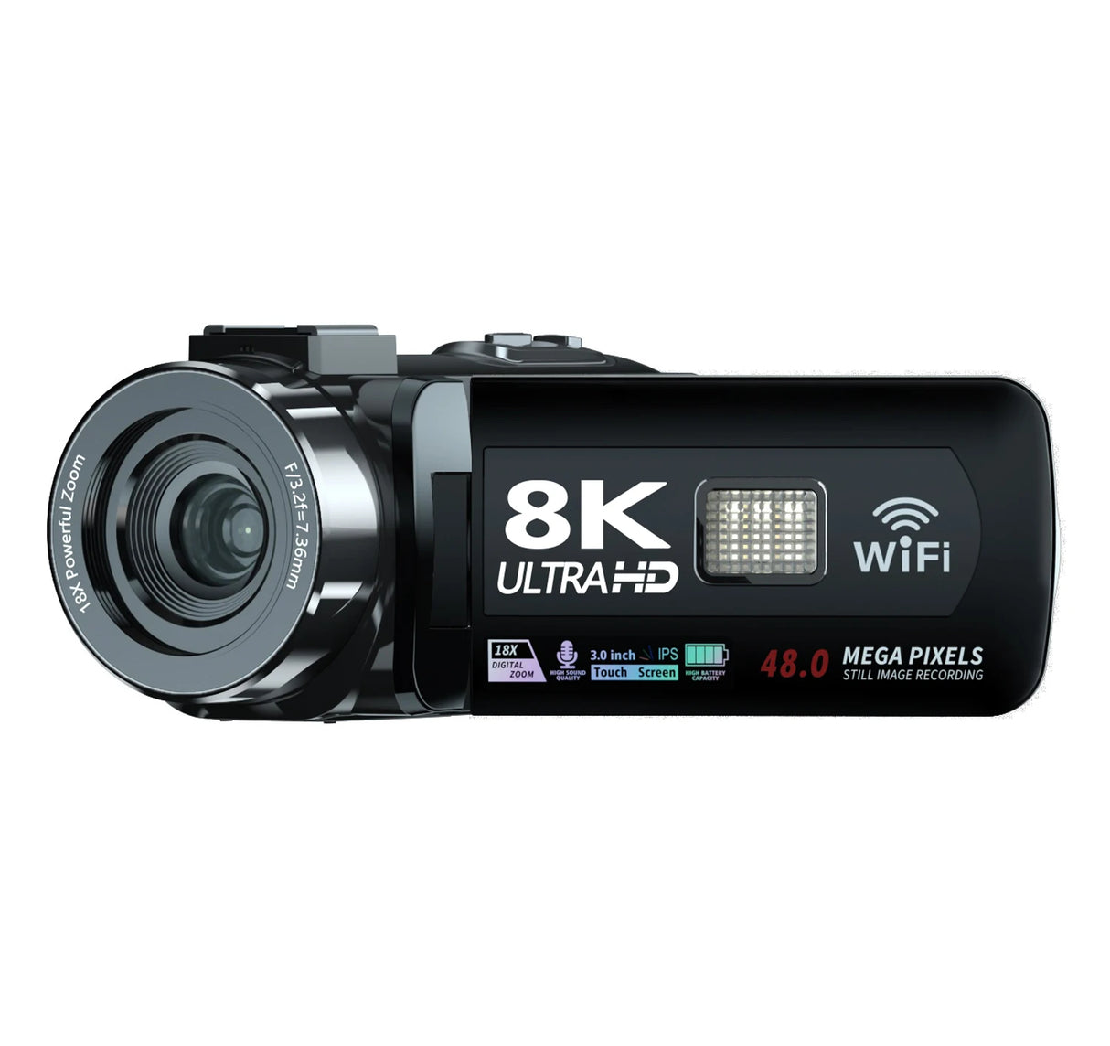 Videocámara de YouTube Cámara Ultra HD 8K Videocámaras Cámara de transmisión de 48 MP Cámara de video digital con pantalla táctil de 3.0"