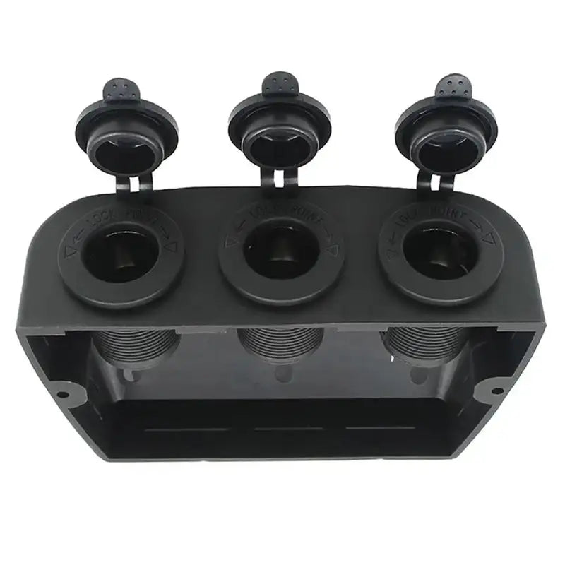 3 In 1 Tent Type 12-24V Cigarette Lighter Power Sockets Combination Automotive Accessory Outlet for Car Rv Truck Marine Boat - Lootquake